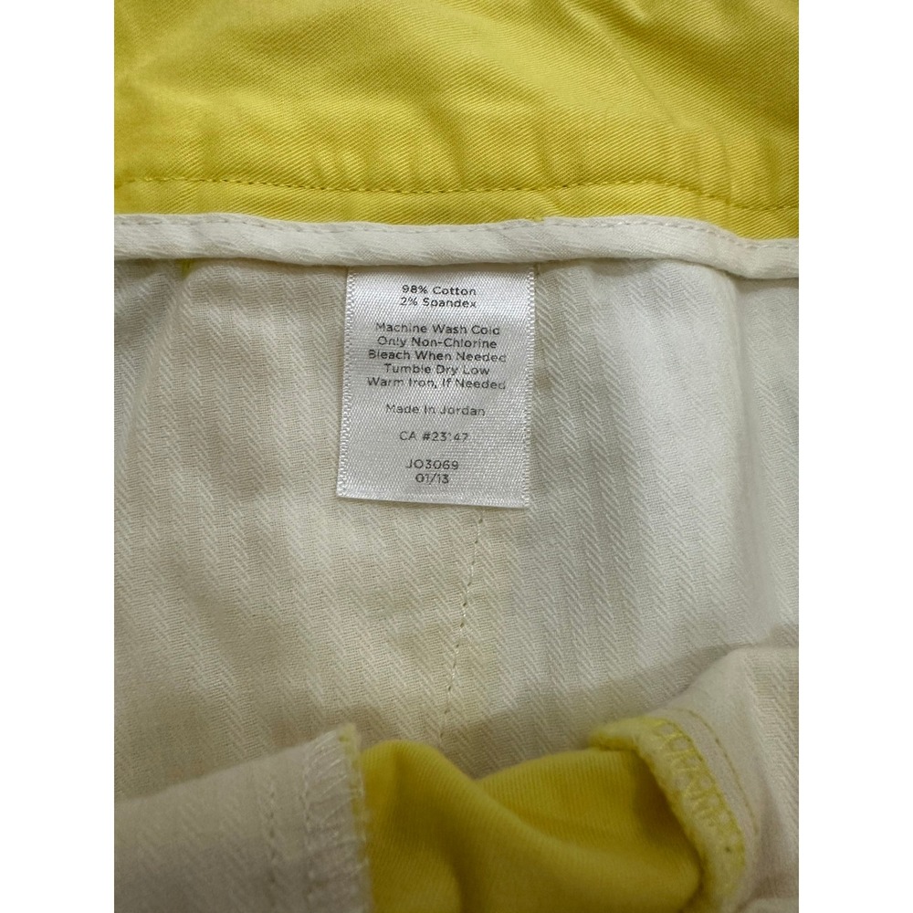 Talbots Chino Shorts Women 4P Yellow Good Petite Stretch Mid Rise Cotton Blend - Picture 6 of 9